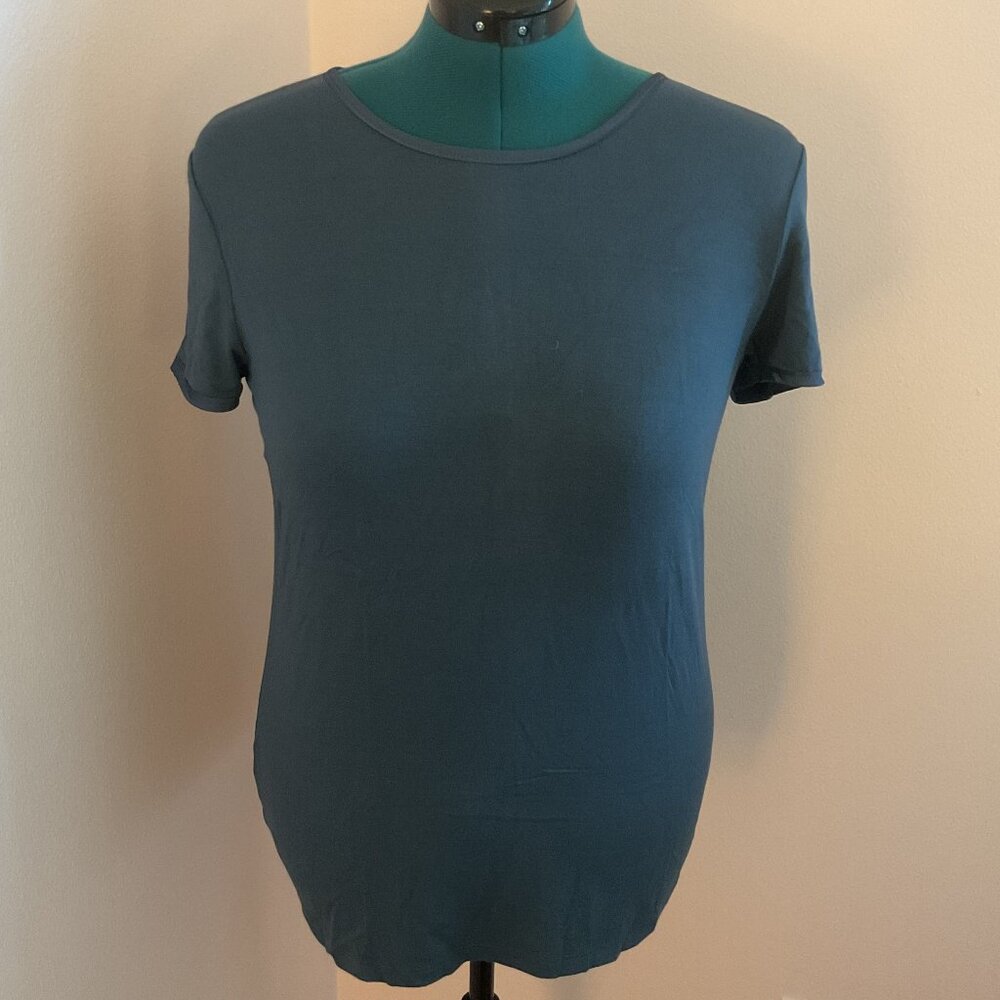 Ann Taylor Zip-Back Shortsleeve Tee